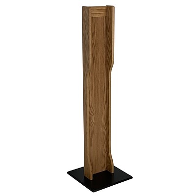 Wooden Mallet Hand Sanitizer Dispenser Stand, Light Oak