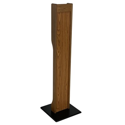 Wooden Mallet Hand Sanitizer Dispenser Stand, Medium Oak