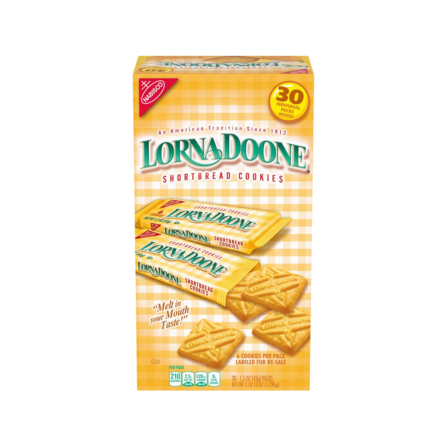 Lorna Doone Shortbread Cookies, 45 oz., 30/Pack (220-01042)