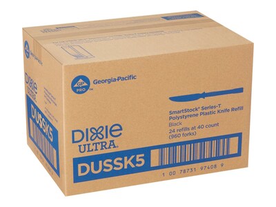 Dixie Ultra SmartStock Series-T Polystyrene Knife Set, Black, 960/Carton (DUSSK5)