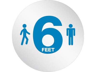 Deflect-O StandSafe Spacing Disc, 6 Feet , 20, Clear/Blue, 6/Pack (PSDD20SIXFT/6)