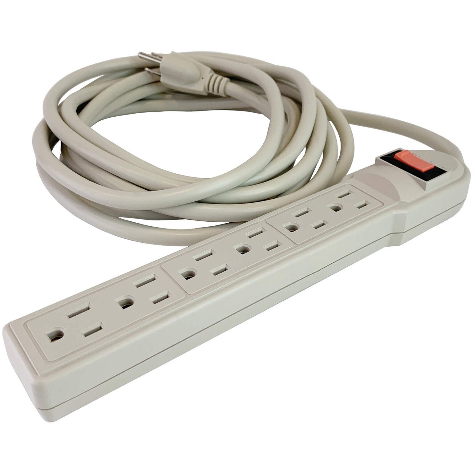 Stanley PowerMAX 6-Outlet XL Power Strip, 15 ft., Beige (30021)