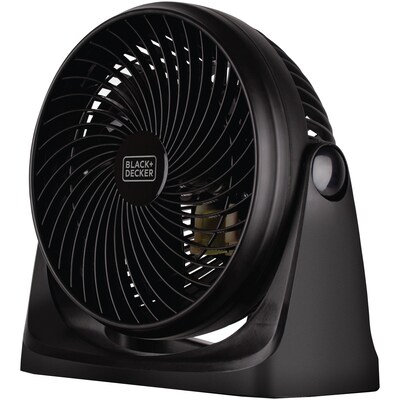 Black & Decker BLACK+DECKER 7 in. 3-Speed Turbo Fan, Black (BFTU107) | Quill