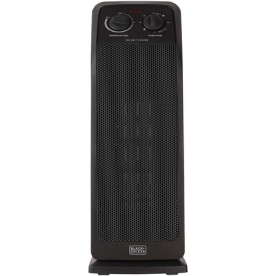 BLACK+DECKER 1,500-Watt Ceramic Tower Heater, Black (BHTC571)