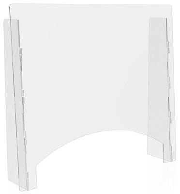 Deflect-O Freestanding Sneeze Guard, 24H x 27W, Clear Acrylic, 2/Carton (PBCTA2724P)