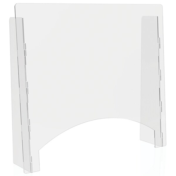 Deflect-O Freestanding Sneeze Guard, 24H x 27W, Clear Acrylic, 2/Carton (PBCTA2724P)