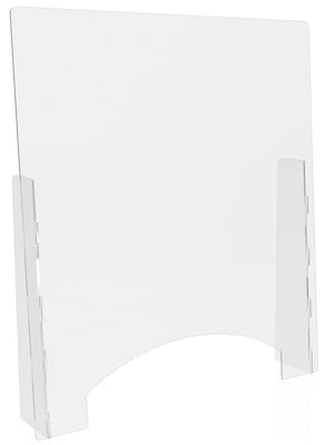 Deflect-O Freestanding Sneeze Guard, 36H x 31.75W, Clear Polycarbonate, 2/Carton (PBCTPC3136P)