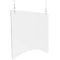 Deflect-O Hanging Sneeze Guard, 24 H x 24 W, Clear Acrylic, 2/Carton (PBCHA2424)