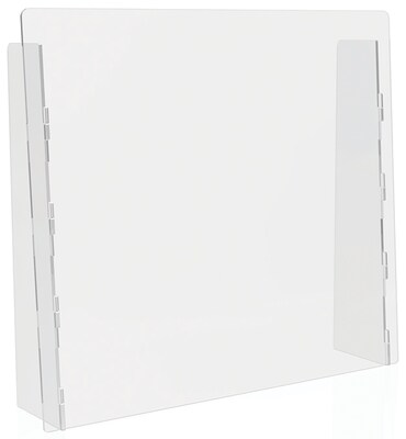 Deflect-O Freestanding Sneeze Guard, 24H x 27W, Clear Acrylic, 2/Carton (PBCTA2724F)
