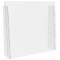 Deflect-O Freestanding Sneeze Guard, 24H x 27W, Clear Acrylic, 2/Carton (PBCTA2724F)