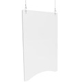 Deflect-O Hanging Sneeze Guard, 36H x 24W, Clear Polycarbonate, 2/Carton (PBCHPC2436)