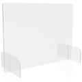 Deflect-O Freestanding Sneeze Guard, 23H x 31W, Clear Polycarbonate, 2/Carton (PBCTPC3123B)