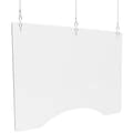 Deflect-O Hanging Sneeze Guard, 24H x 36W, Clear Polycarbonate, 2/Carton (PBCHPC3624)