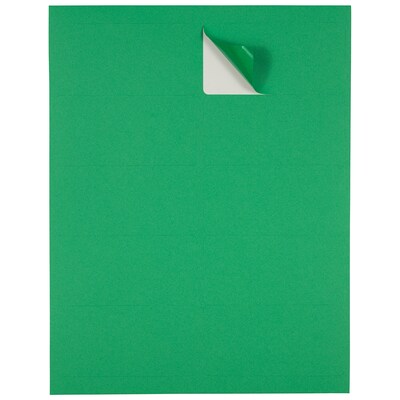 JAM Paper Laser/Inkjet Shipping Address Labels, 2" x 4", Green, 10 Labels/Sheet, 12 Sheets/Pack (302725774)