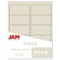 JAM Paper Laser/Inkjet Shipping Shipping Labels, 2" x 4", Ivory, 10 Labels/Sheet, 12 Sheets/Pack (17966070)