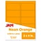 JAM Paper Laser/Inkjet Shipping Labels, 2 x 4, Neon Orange, 10 Labels/Sheet, 12 Sheets/Pack (35432