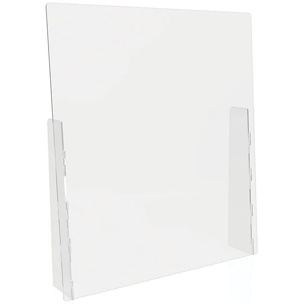 Deflect-O Freestanding Sneeze Guard, 36H x 31.75W, Clear Polycarbonate, 2/Carton (PBCTPC3136F)