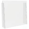 Deflect-O Freestanding Sneeze Guard, 24H x 27W, Clear Polycarbonate, 2/Carton (PBCTPC2724F)