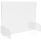 Deflect-O Freestanding Sneeze Guard, 23"H x 31"W, Clear Acrylic, 2/Carton (PBCTA3123B)