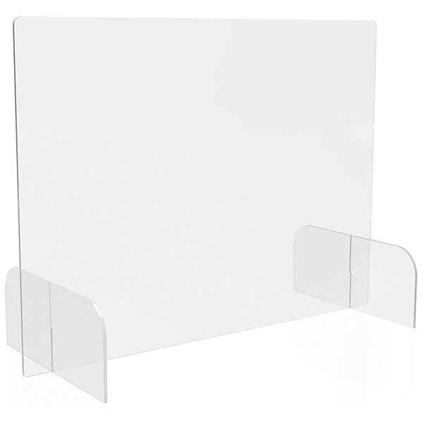 Deflect-O Freestanding Sneeze Guard, 23H x 31W, Clear Acrylic, 2/Carton (PBCTA3123B)
