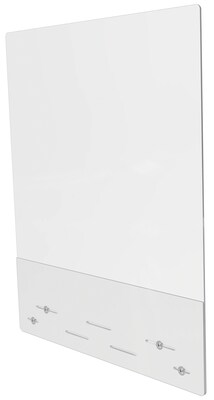 Deflect-O Surface Mount Sneeze Guard, 38H x 31.5W, Clear Polycarbonate, 2/Carton (PBCMPC3138FB)