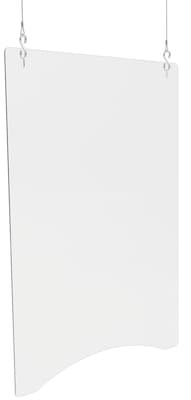 Deflect-O Hanging Sneeze Guard, 36H x 24W, Clear Acrylic, 2/Carton (PBCHA2436)