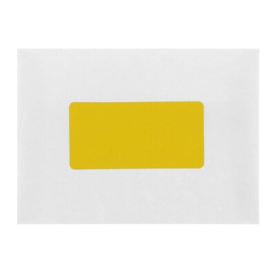 JAM Paper Laser/Inkjet Shipping Address Labels, 2" x 4", Yellow, 10 Labels/Sheet, 12 Sheets/Pack (302724410)