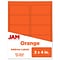 JAM Paper Laser/Inkjet Shipping Address Labels, 2 x 4, Orange, 10 Labels/Sheet, 12 Sheets/Pack (30