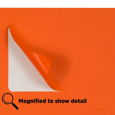 JAM Paper Laser/Inkjet Shipping Address Labels, 2" x 4", Orange, 10 Labels/Sheet, 12 Sheets/Pack (302725784)