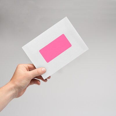 JAM Paper Laser/Inkjet Shipping Address Label, 2" x 4", Ultra Pink, 10 Labels/Sheet, 12 Sheets/Pack (302725797)