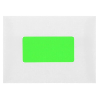 JAM Paper Laser/Inkjet Shipping Labels, 2" x 4", Neon Green, 10 Labels/Sheet, 12 Sheets/Pack (354328017)