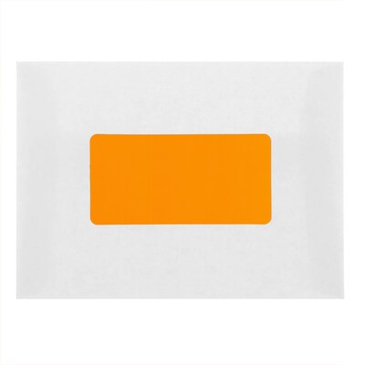 JAM Paper Laser/Inkjet Shipping Labels, 2" x 4", Neon Orange, 10 Labels/Sheet, 12 Sheets/Pack (35432826)