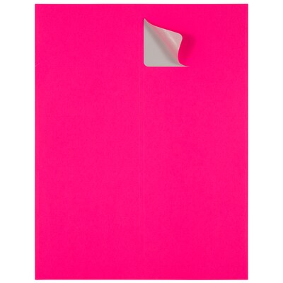 JAM Paper Laser/Inkjet Shipping Labels, 2" x 4", Neon Pink, 10 Labels/Sheet, 12 Sheets/Pack (354328023)