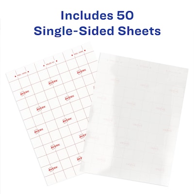 Avery Self-Adhesive Laminating Sheets, Letter Size, 9" x 12", 50/Box (73601)