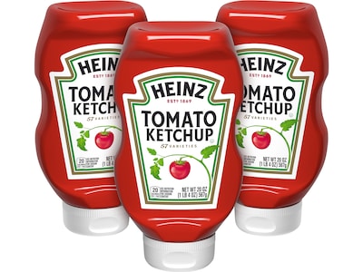 Heinz Tomato Ketchup, 20 oz., 3/Pack (209-01009)