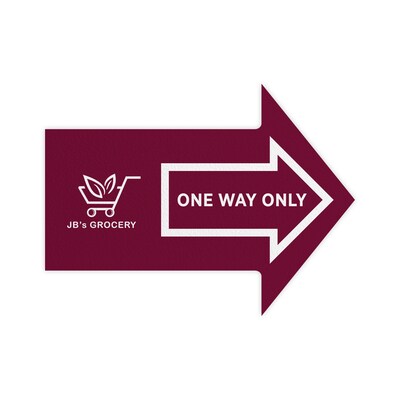 Custom Print, Social Distancing Vinyl Floor Decal, 18 x 24 Arrow