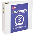 Avery Economy 3 3-Ring View Binder, White (5741)