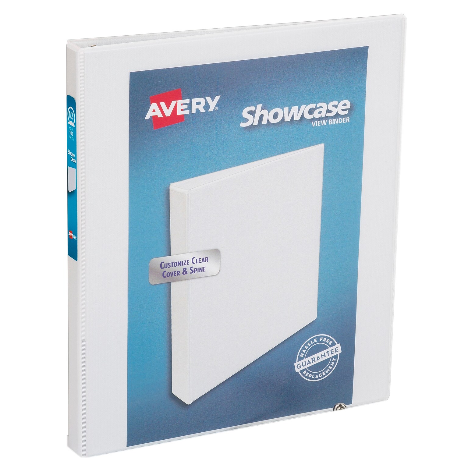 Avery Showcase Economy 1/2 3-Ring View Binders, White (19551)