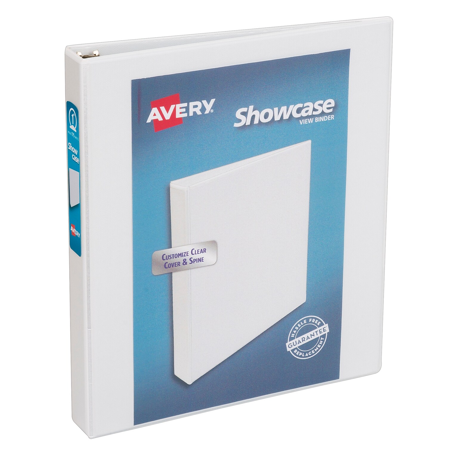 Avery Showcase 1 3-Ring View Binders, Slant Ring, White (19601)