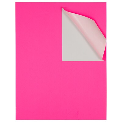 JAM Paper Laser/Inkjet Shipping  Labels, 4" x 5", Neon Pink, 4 Labels/Sheet, 30 Sheets/Pack (354329165)