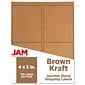 JAM Paper Laser/Inkjet Shipping Address Labels, 4" x 5", Brown Kraft, 10 Labels/Sheet, 12 Sheets/Pack (337329606)