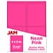 JAM Paper Laser/Inkjet Shipping  Labels, 4 x 5, Neon Pink, 4 Labels/Sheet, 30 Sheets/Pack (3543291