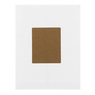 JAM Paper Laser/Inkjet Shipping Address Labels, 4" x 5", Brown Kraft, 10 Labels/Sheet, 12 Sheets/Pack (337329606)