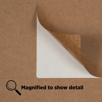 JAM Paper Laser/Inkjet Shipping Address Labels, 4" x 5", Brown Kraft, 10 Labels/Sheet, 12 Sheets/Pack (337329606)