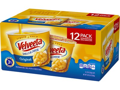 Velveeta Shell Pasta & Cheese Sauce, Original, 2.4 oz., 12/Pack (5355)