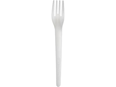 Eco-Products Plantware Crystallized Polylactide Fork, White, 1000/Carton (EP-S012)