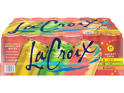 Lacroix Sparkling Water Variety Pack, Lime/Lemon/Grapefruit, 12 oz., 24/Carton (15114428)