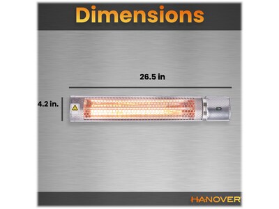 Hanover 1500-Watt Electric Heater, Silver (HAN1053IC-SLV)