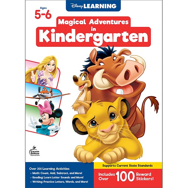 Disney Learning, Paperback Workbook Magical Adventures in Kindergarten (705370)