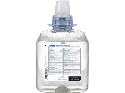 PURELL Advanced 70% Alcohol Foaming Hand Sanitizer Refill for FMX-12 & CS4 Dispenser, 1200 mL, 4/Car